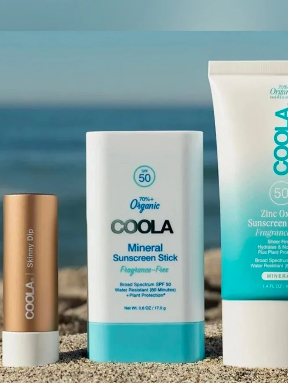 COOLA Turquoise & White Floral Sunscreen Set with Pouch